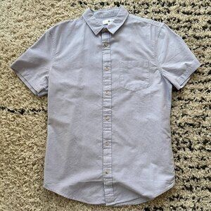 BP (Nordstrom) Men's Short Sleeve Button Down Oxford Shirt w/Pocket-Lavender - M